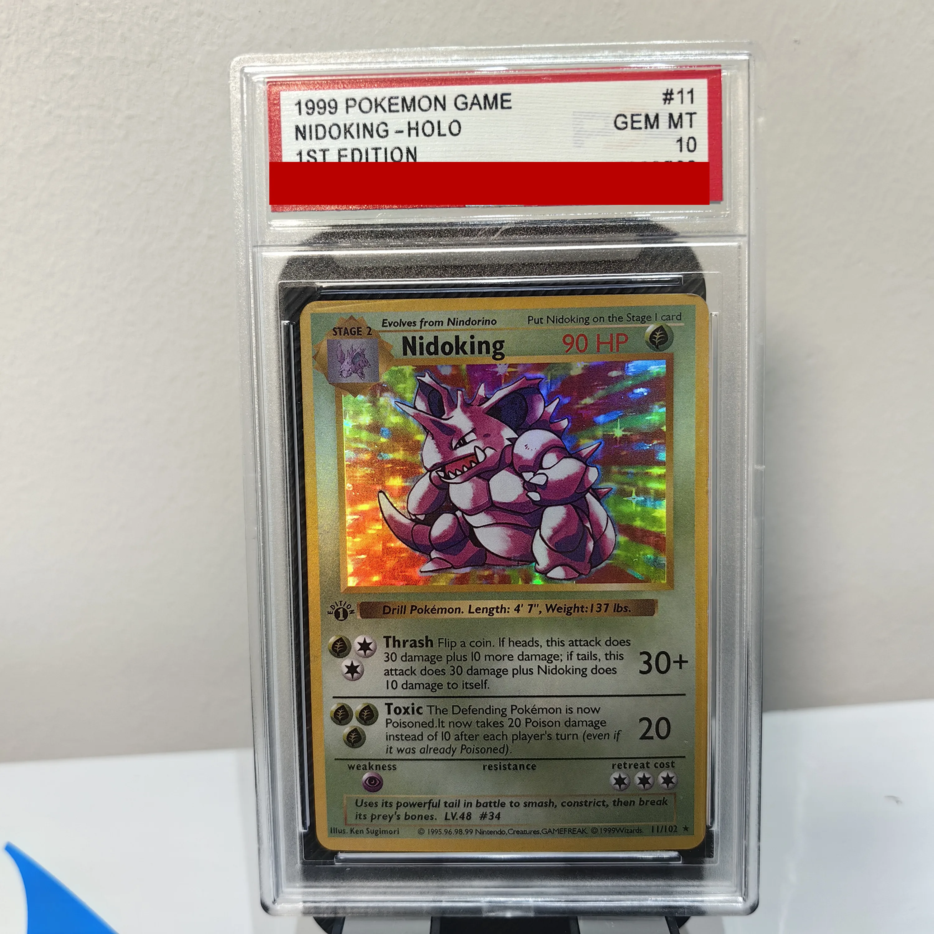 DIY TCG Collection Card Rating Card 6/102 1999 1ST EDITION Copy 10Points Rating Card Anime Game Gift Toy
