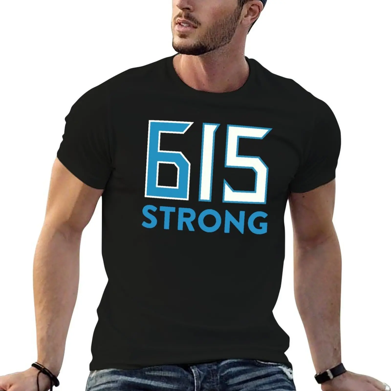 

615 Strong Nashville T-Shirt funny t shirts cotton man t shirt summer cotton t shirts man 100% T-shirt
