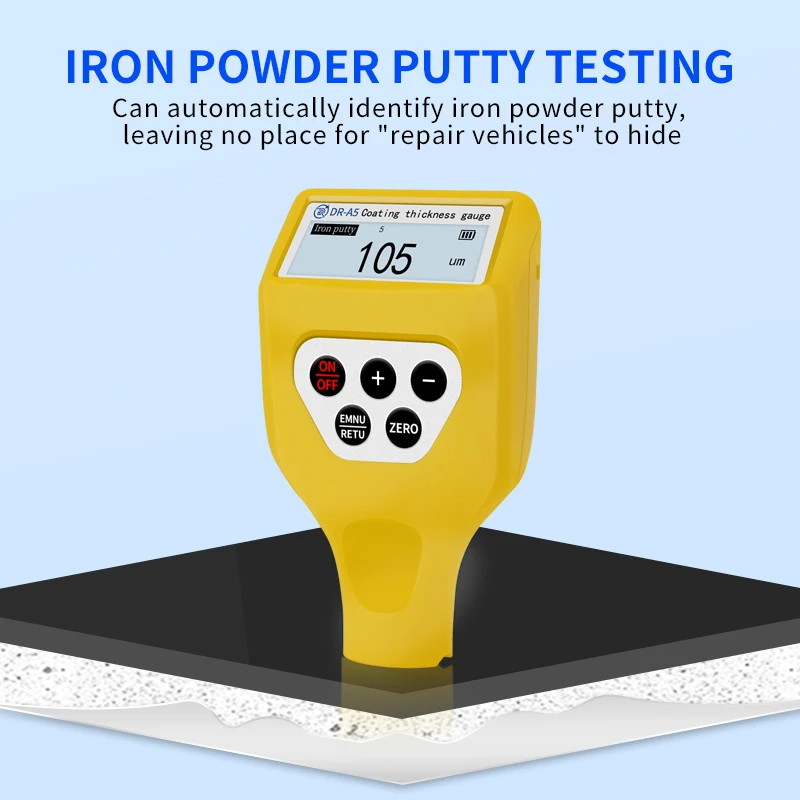 

DR-A5 High Precision Paint Thickness Gauge Coating Thickness Gauge Used car Paint Detector Automotive Paint Thickness Gauge
