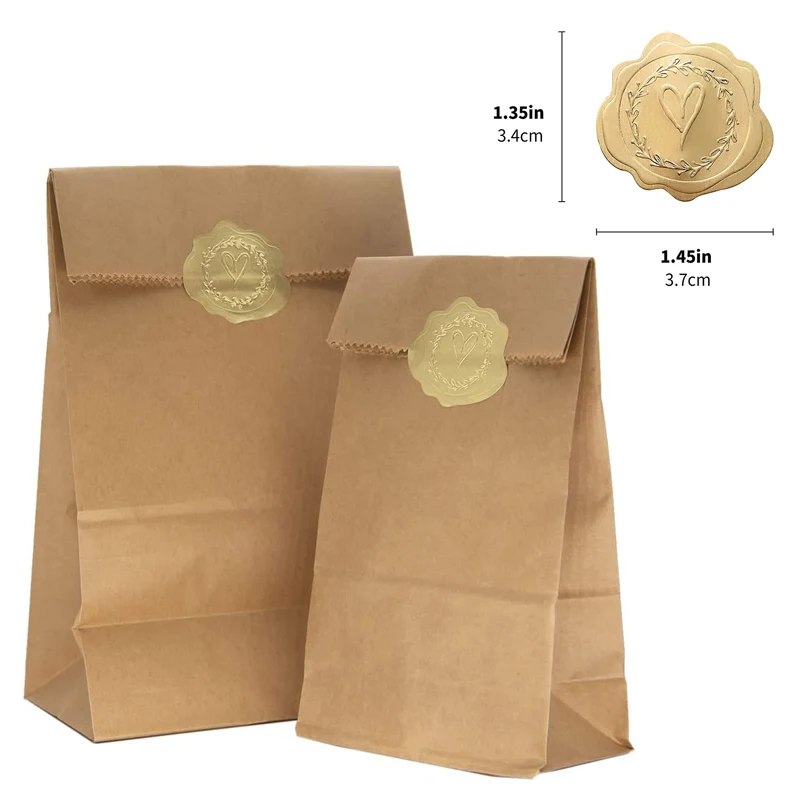 1/2/4 Blatt Gold/Silber geprägte Herzaufkleber Einladungskarte Umschlag Versiegelungsaufkleber Geschenk Dekor selbstklebende Aufkleber – Detail 3