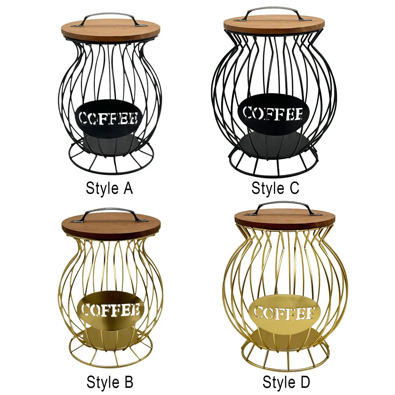 Coffee Pod Holder Coffee Capsule Storage Basket Coffee Pod Container Espresso Capsule Holder for Countertop Cafes Kitchen Family