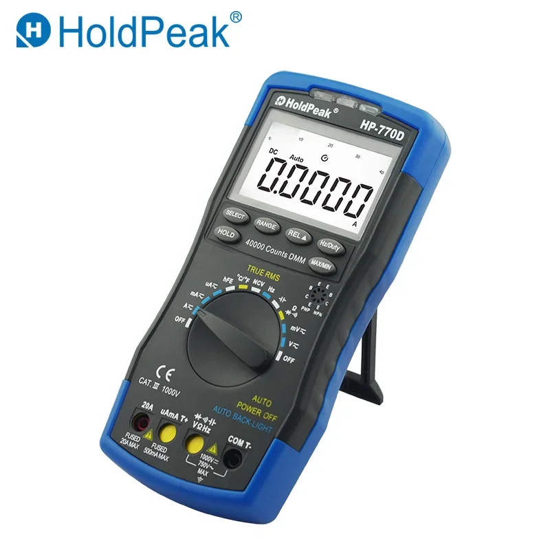 HP-770D NCV Digital Multimeter with High-Accuracy Auto Range True RMS 40000 Counts LCD Display