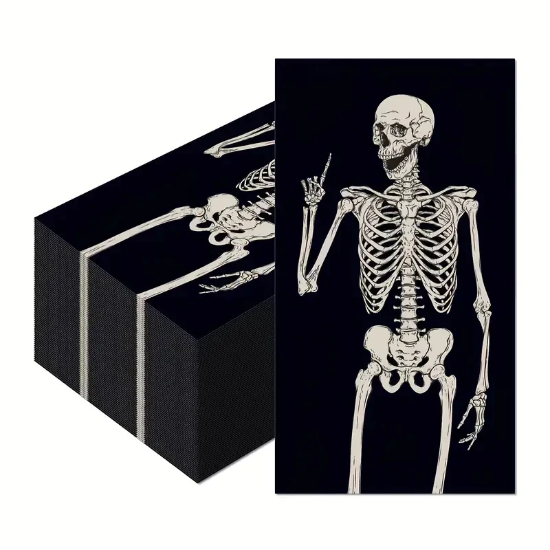 20-100 stücke Halloween Schädel Knochen Papier Serviette Hause Tisch Dekor Einweg Handtuch Taschentücher Für Halloween Kinder Geburtstag Party liefert