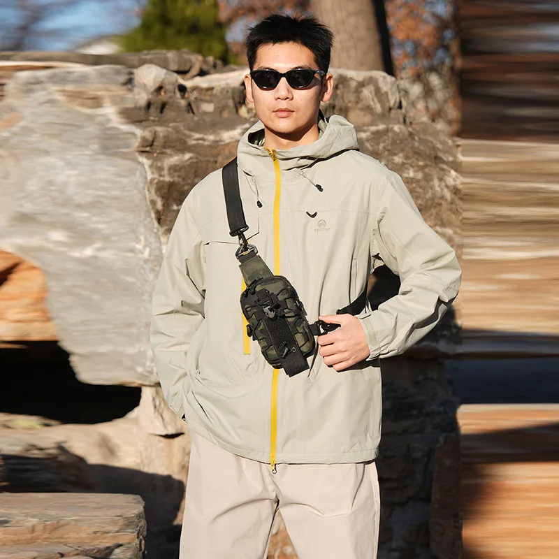 Trendy Outdoor Tactical Chest Bag for Men, Casual Lightweight Crossbody Bag, Cycling Water Bottle Pouch, Mobile Phone Bag for