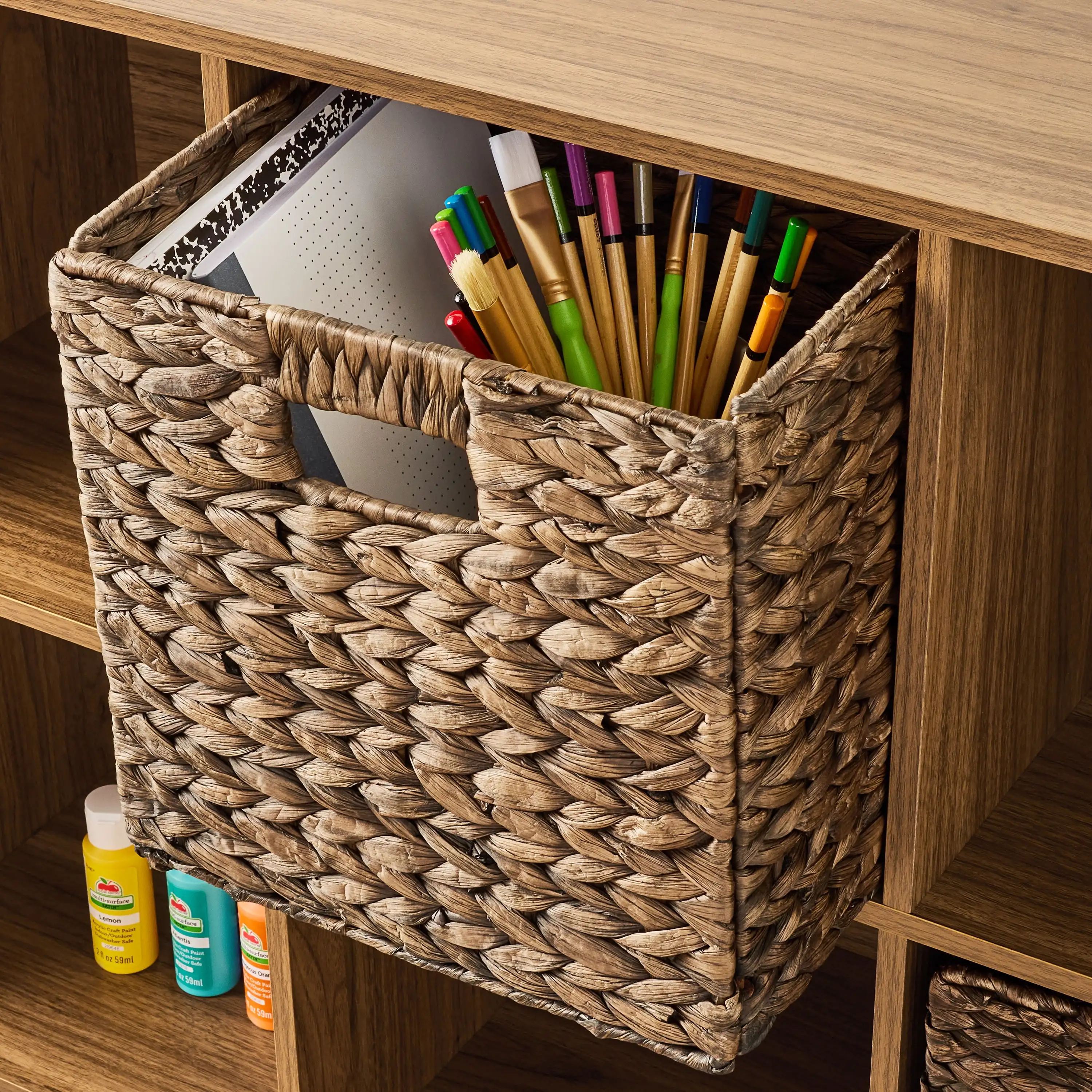 

11" 9-Cube Storage Organizer, Warm Walnut