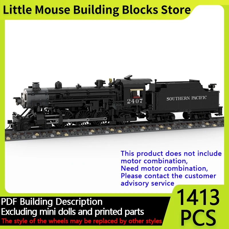 

Модель городского автомобиля MOC Building Bricks P-1 4-6-2 Pacific Steam Locomotive Модульная технология Подарок Праздник Сборка Детский игрушечный костюм