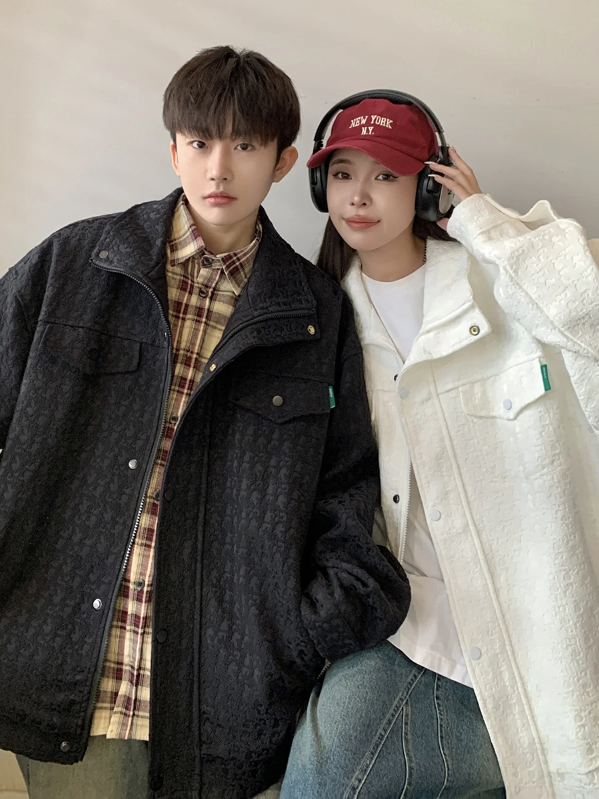 

Модная свободная мужская джинсовая куртка в стиле французского кэжуал, верхняя одежда для весны и осени, универсальная, из высококачественного хлопка, на молнии