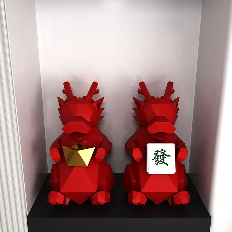 

small size Zhaocai Dragon mascot decoration of the year of the opening of moving gifts to friends