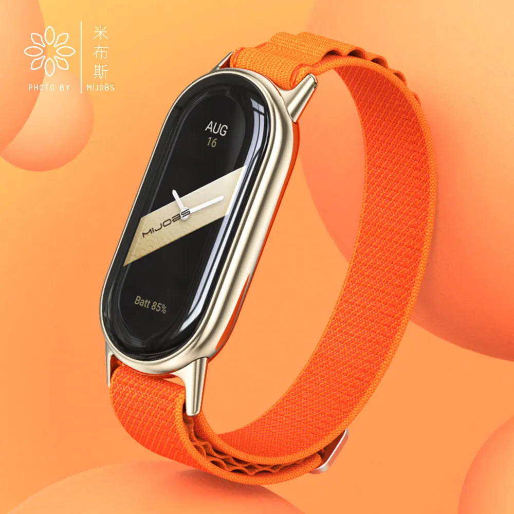 حزام نايلون بديل للساعة الذكية ، اكسسوارات الأساور ، سوار للفرقة مي 9 ، 8 ، 7 ، 6 ، 5 ، 4 ، 3