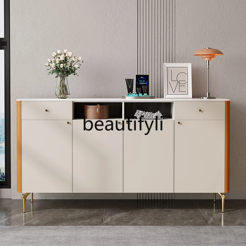 Saddle leather, bedroom storage cabinet, multi-functional drawer, chest cabinet, raised against the wall, TV cabinet