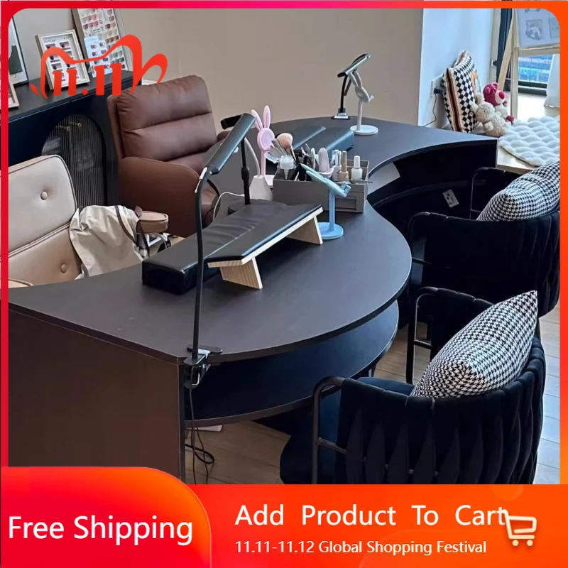 

Antique Organizer Manicure Table Aesthetic High Quality Easy Clean Manicure Table Accessories Design Nageltisch Salon Furniture