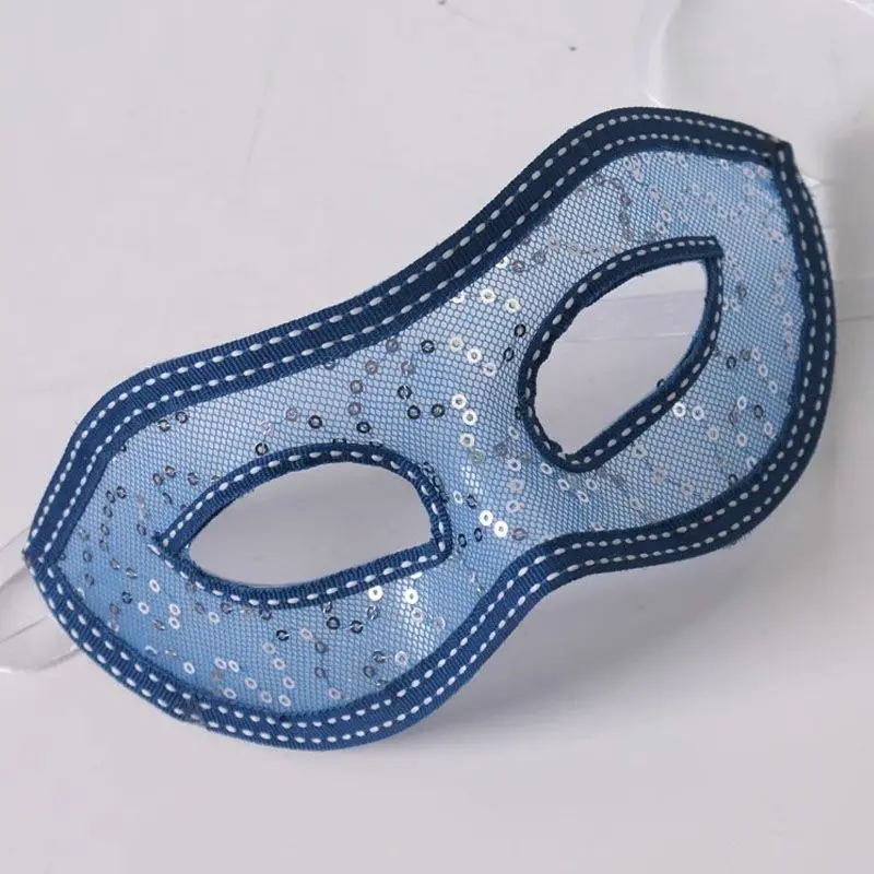 

Blue Sequin Half Face Masquerade Mask for Men Women Halloween Party Carnival Venetian Eye Mask for Costume Prom Nightclub