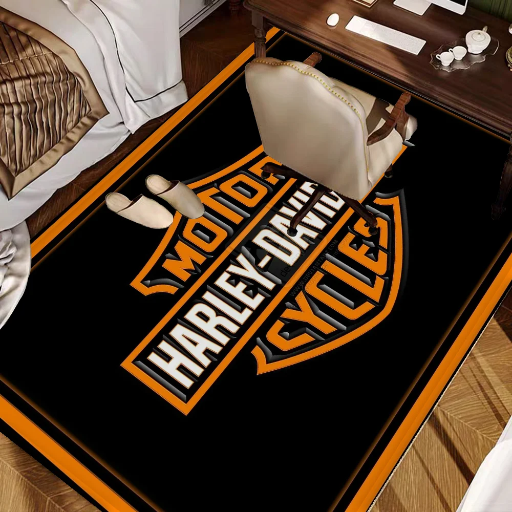 H-Harley D-Davidson Door Mat Nordic Style Bedroom Living Room Doormat Home Balcony Anti-Slip Alfombra