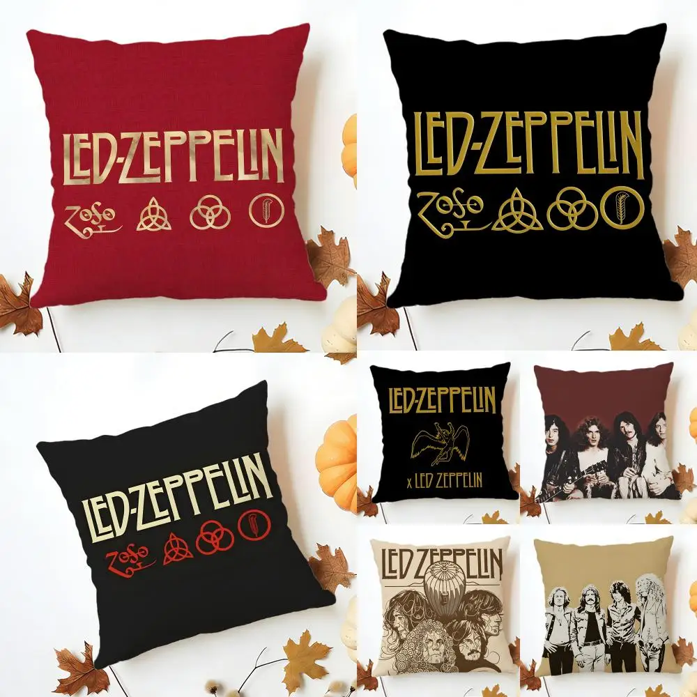 Stylish Home Legendary Band L-Led Zeppelin Cushion Cover Washable Linen comfort for Sofa Bed Cozy Home Room Decor