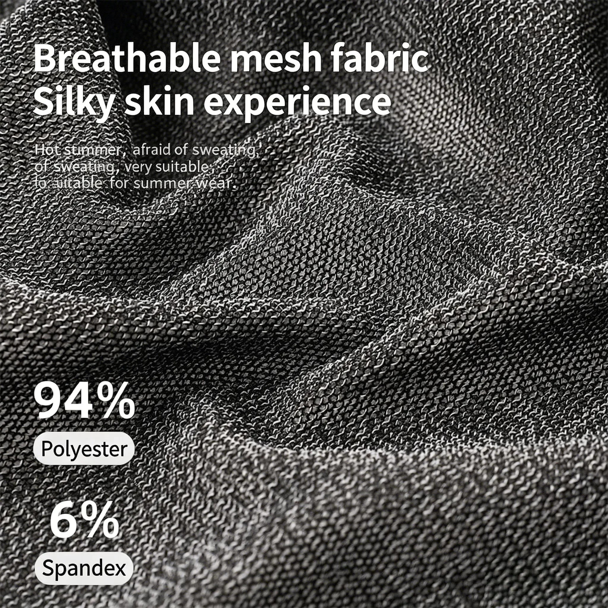 Men's Ice Silk Mesh Boxer Briefs Ultra-thin Breathable Cool Quick Dry Underwear Soft Comfortable Panties for Summer Daily Wear