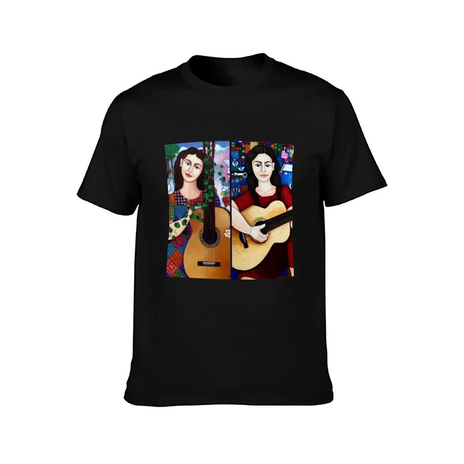 Violeta Parra collage T-Shirt, Summer Casual Cotton Tee, Oversized Streetwear Tops, Vintage Graphic Print, Unisex Men Women