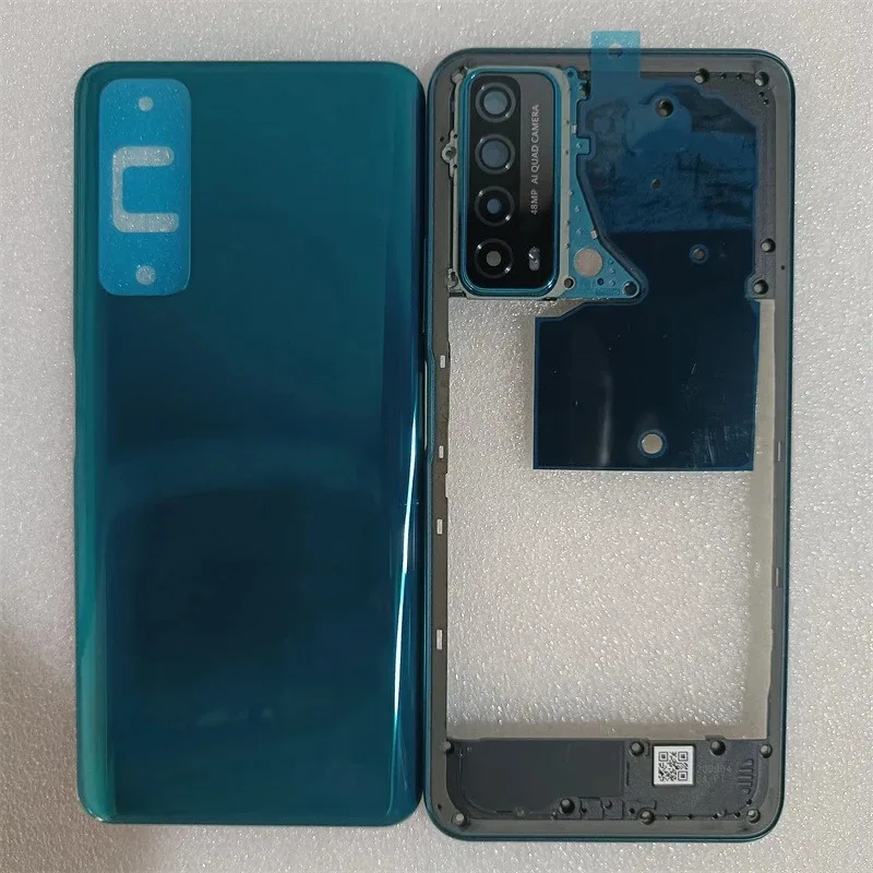 

For Huawei P Smart 2021 / Y7A PPA-LX2 LX3 Full Housing Middle Frame Battery Back Cover Rear Cover With Camera Lens Replace