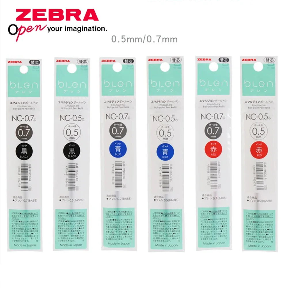 Japan ZEBRA Blen Ballpoint Pen BAS88 0.5mm/0.7mm School Acsesories Back To School Kawaii Stationery Office Accessories