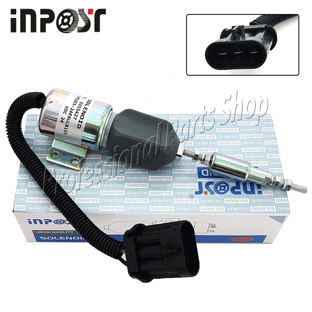 

24V 1751ES-24E6ULB1S5 Fuel Shutoff Solenoid Valve For Cummins VW Ford 3355427 1751ES-24E6ULB1S5