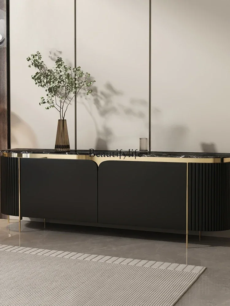 

GG8Italian TV Cabinet Modern Light Luxury Marble Storage Floor Cabinet