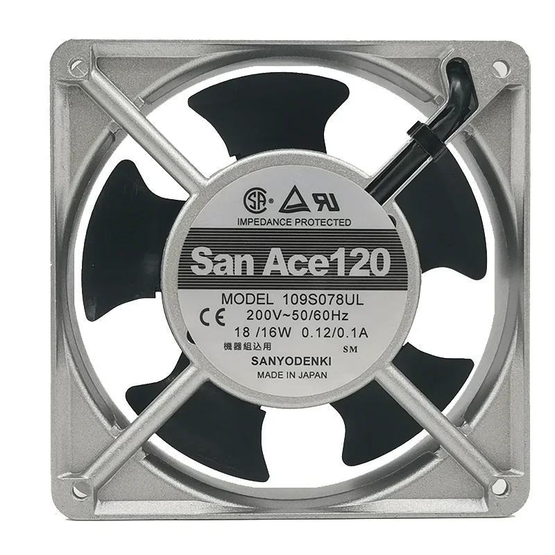 +New 12cm For 109S078UL 200V 50/60hz 0.12/0.1a 12038 120*120*38mm aluminum frame equipment fan