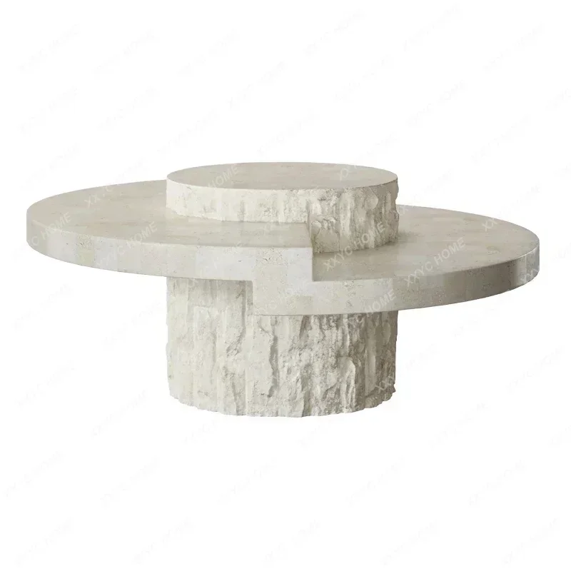 YYH   Style X18  Light Luxury Creative Coffee Table   Model Cave Stone Tea Table Living Room Home Modern