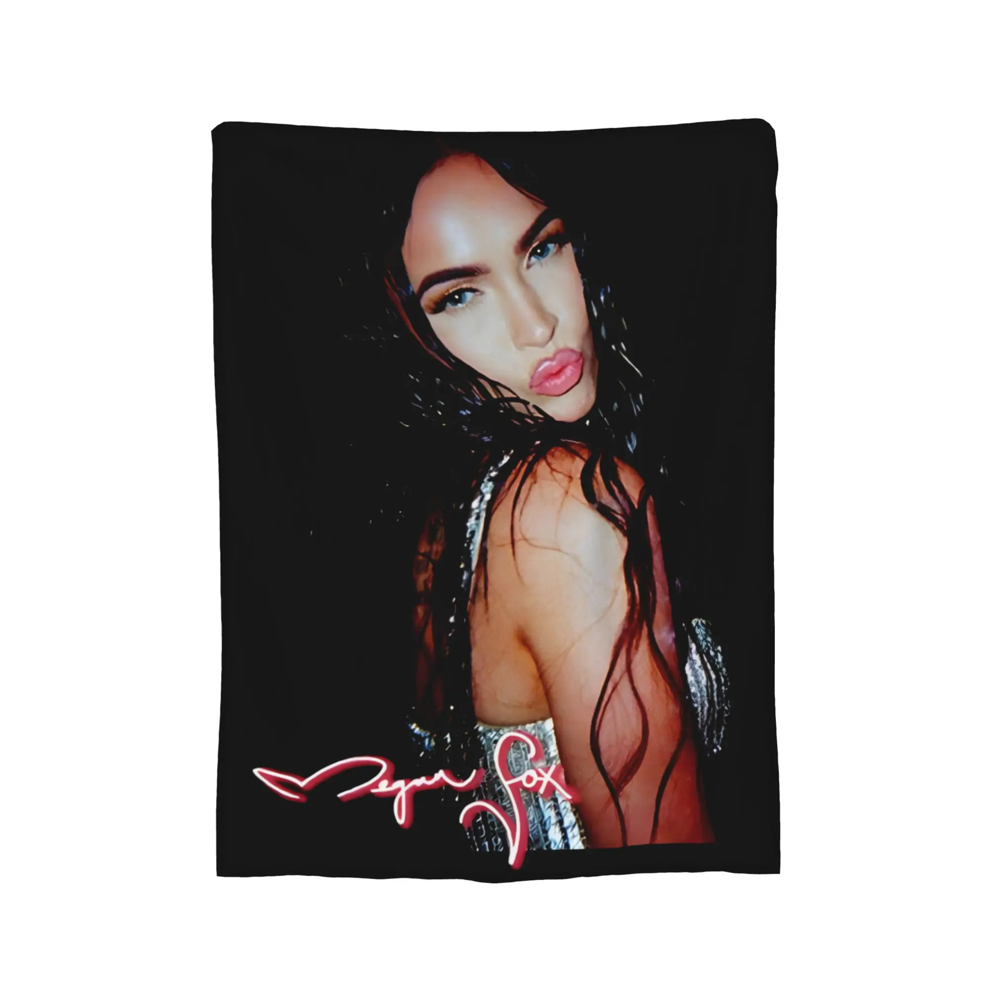 Megan Fox Slay Blankets Flannel Spring/Autumn  Multi-function Soft Throw Blanket for Home Office Plush Thin Quilt