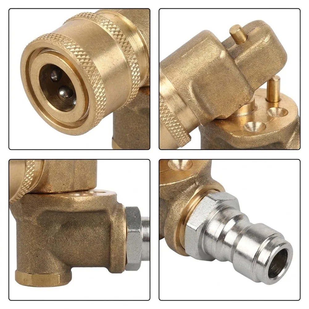 Outdoor for Cleaning Nozzle Kit High Pressure Cleaner Effective Cleaning Performance 240-Degree Pivoting Coupler 7 Nozzle Tips