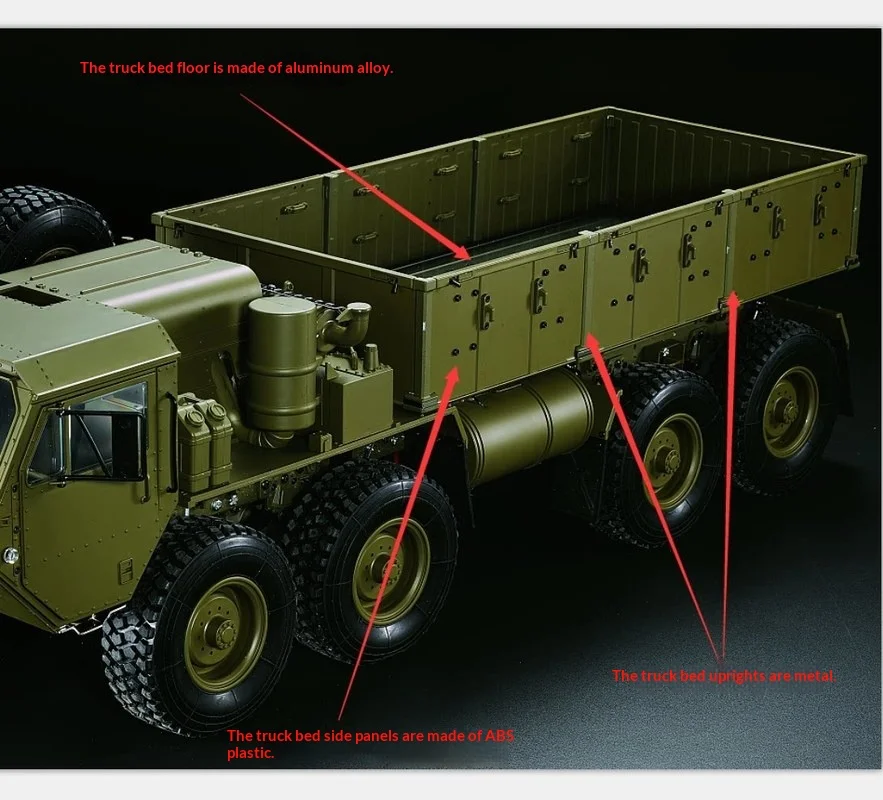 HG 1/12 RC Military Truck M977  8X8 Heavy Tactical Army Truck Model 2.4G Radio Control Off-Road  Simulation RC Climbing Vehicle