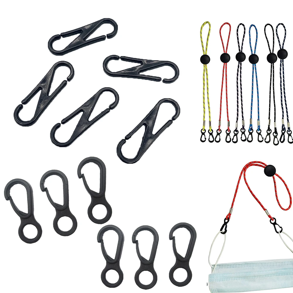 DIY Keychain 100pcs/set Glasses Chain Buckle Small Carabiner Snap Plastic Buckle Anti-lost Rope Hook