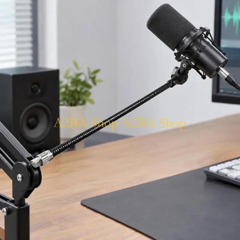 A2BA Black Matte Flexible Screw Coupler with Iron Construction, 1/4 Male to Metric 8 Male Link for Camera Support and Microphone