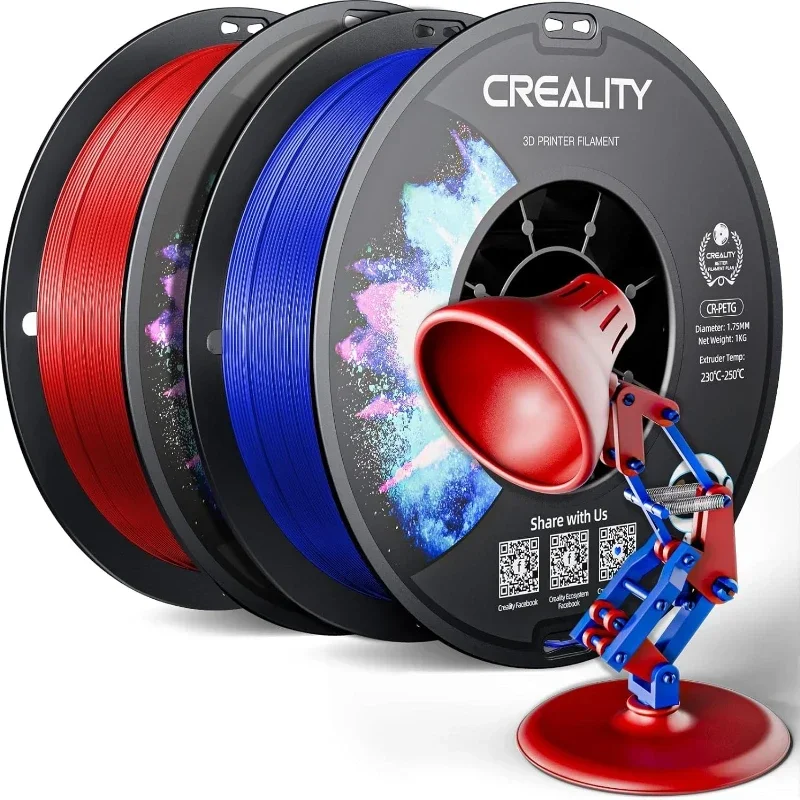 

Creality 2kg CR-PETG 3D Printer Filament ​red/blue1.75mm High Precision Strong and Odorless