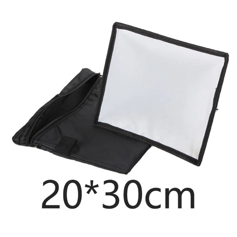 Per fotocamera DSLR copertura Flash esterna universale luce di riempimento portatile Mini Softbox tetto Flash 20 x30cm copertura morbida durevole