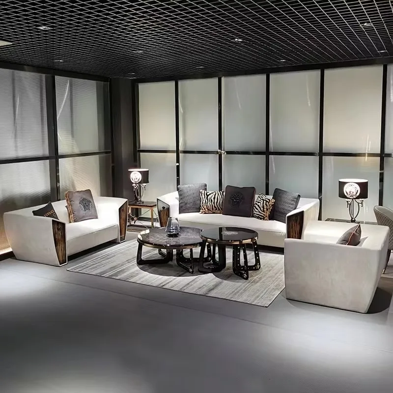 Indian Decoration Favorite Sofa High-end Custom Living Room Furniture Villa Mansion 1 2 3 Seat Sofa Combination
