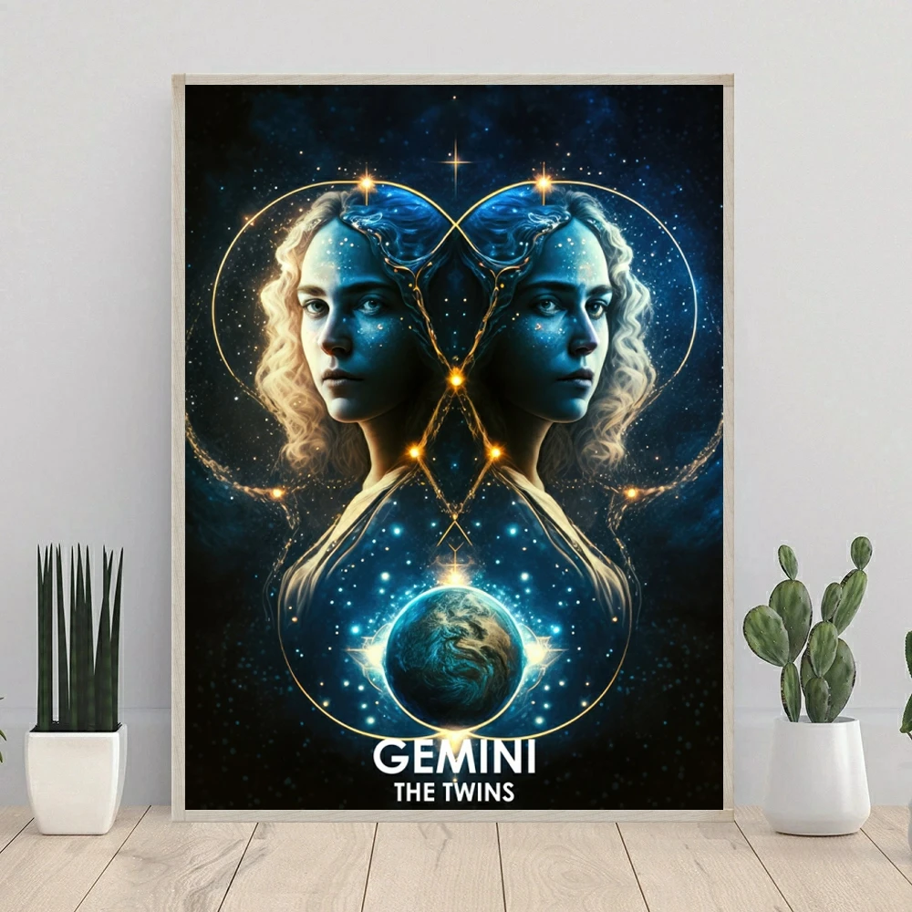 علامات زودياك الفضاء الأبراج الماس اللوحة التطريز الفن علم التنجيم اليدوية عبر غرزة فسيفساء ديكور المنزل الاطفال هدية #3