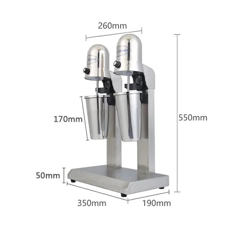 Máquina elétrica de milkshake Máquina automática de espuma de leite Misturador de cabeça única e dupla, Loja comercial de chá de leite