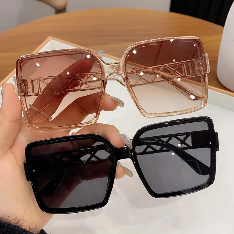 Sommer Neue Mode Vintage Sonnenbrille Frauen Großen Rahmen Retro Sonnenbrille Weibliche Ins Beliebte Bunte Luxus Brillen Cut Out Bein