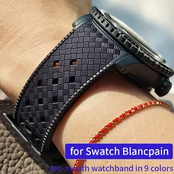 22MM curved silicone strap for Swatch X Blancpain Five Ocean Men Women Waterproof Sport for SO35 Fifty Fathoms Arc wristband