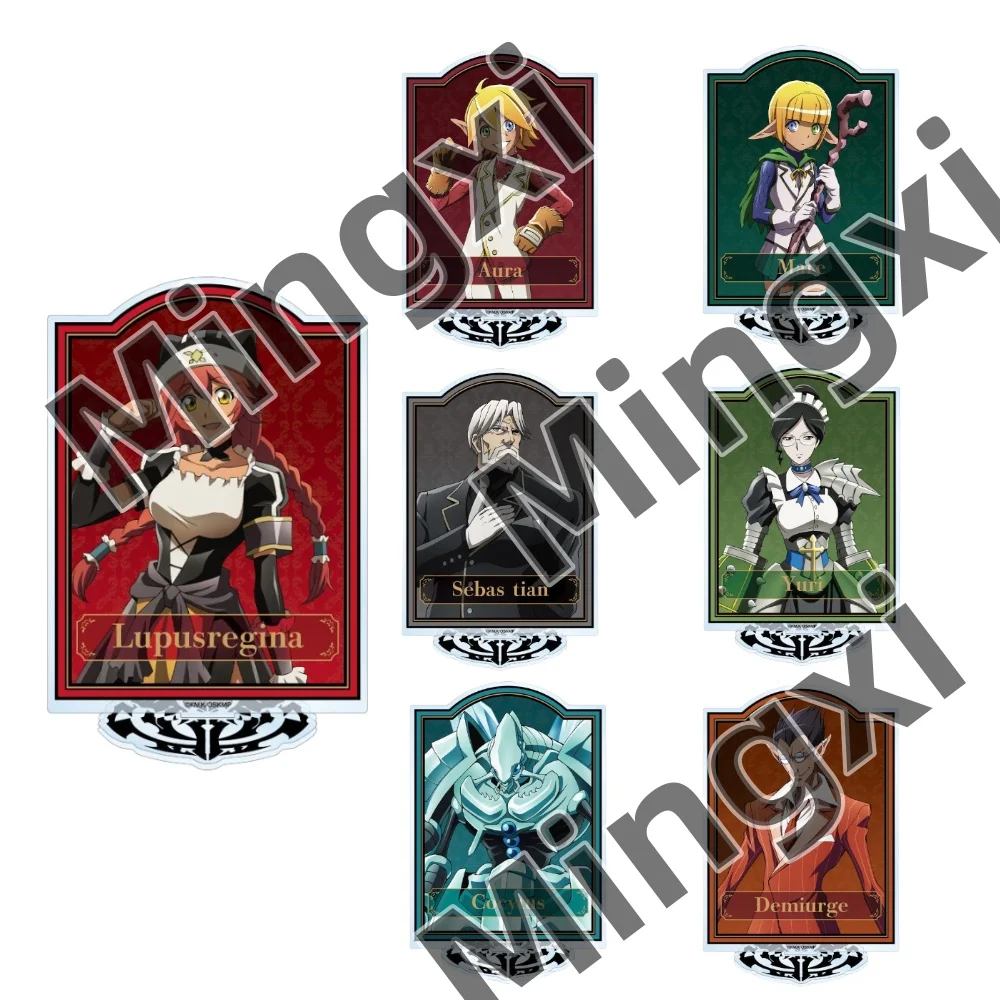 New Anime  Overlord Ainz Albedo Shalltear Aura Mare Demiurge Cocytus Neia Acrylic Keychain Pendant Ornamen Fans Gifts About 15cm