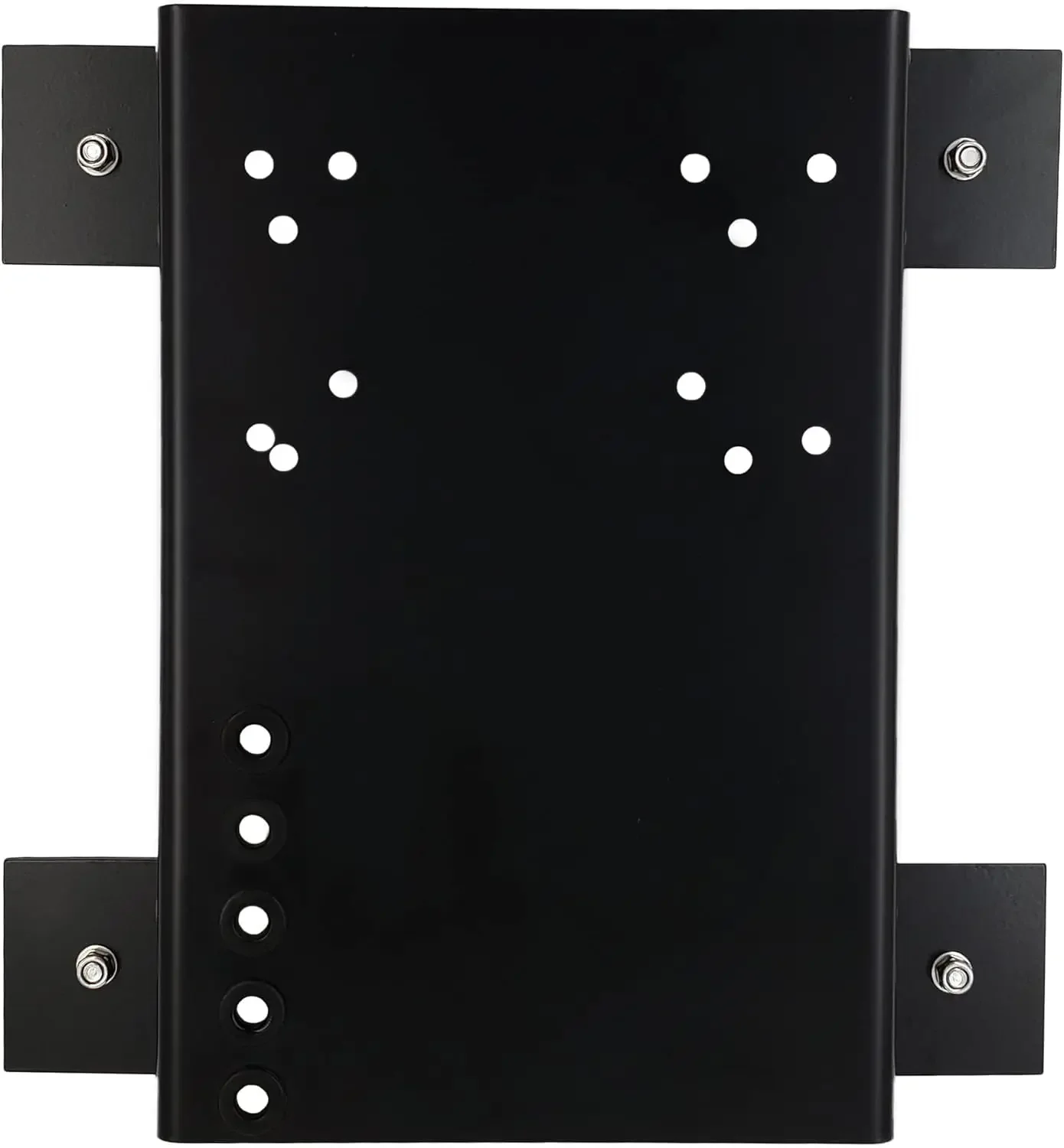 Pressure Washer Skid Plate Frame, Black Painted Steel with Rubber Feet, 10” x 16” Deck Size (Steel)