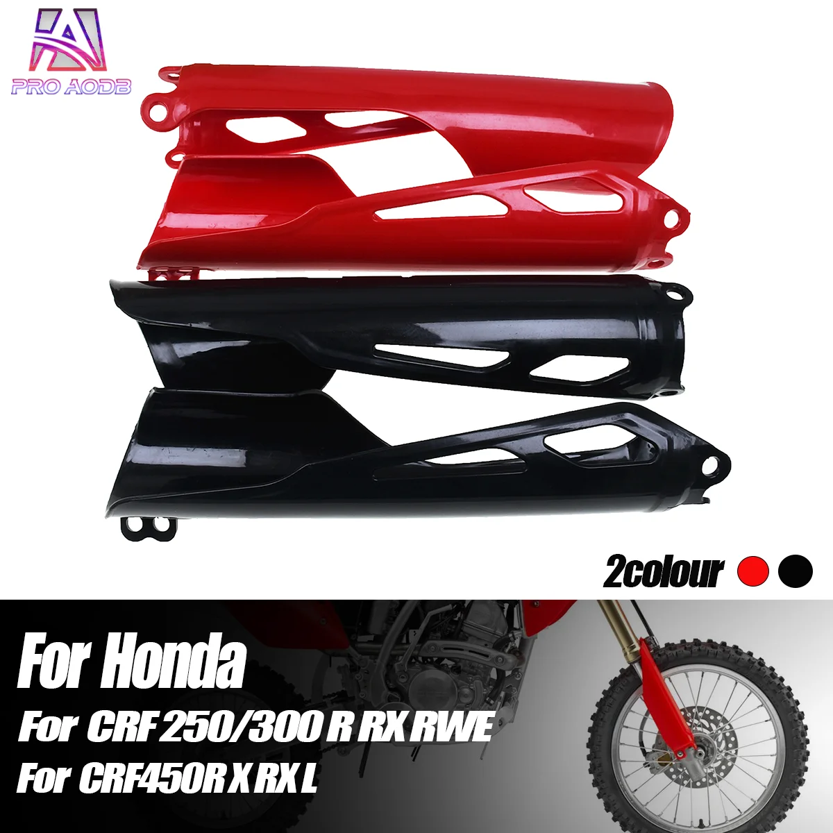 For Honda Motorcycle Fork Guard Protector Cover 2019-2025 CRF250R 450R CRF250RX 450RX CRF300RX CRF450X 450L 450RL 450RWE ENDURO