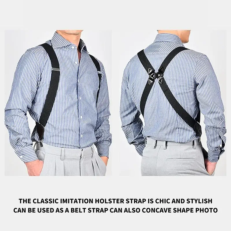 Suspensórios ajustáveis x voltar camisa clipe suspender cinto elástico calças cintas alça de ombro para mulher hip-clip suspensórios masculinos