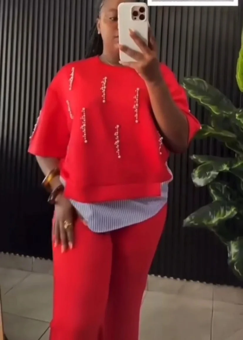 

Женские комплекты из двух предметов Dashiki, Новое поступление в африканском стиле, весна-лето, одинаковые комплекты из двух предметов, топы и брюки, костюмы, одежда