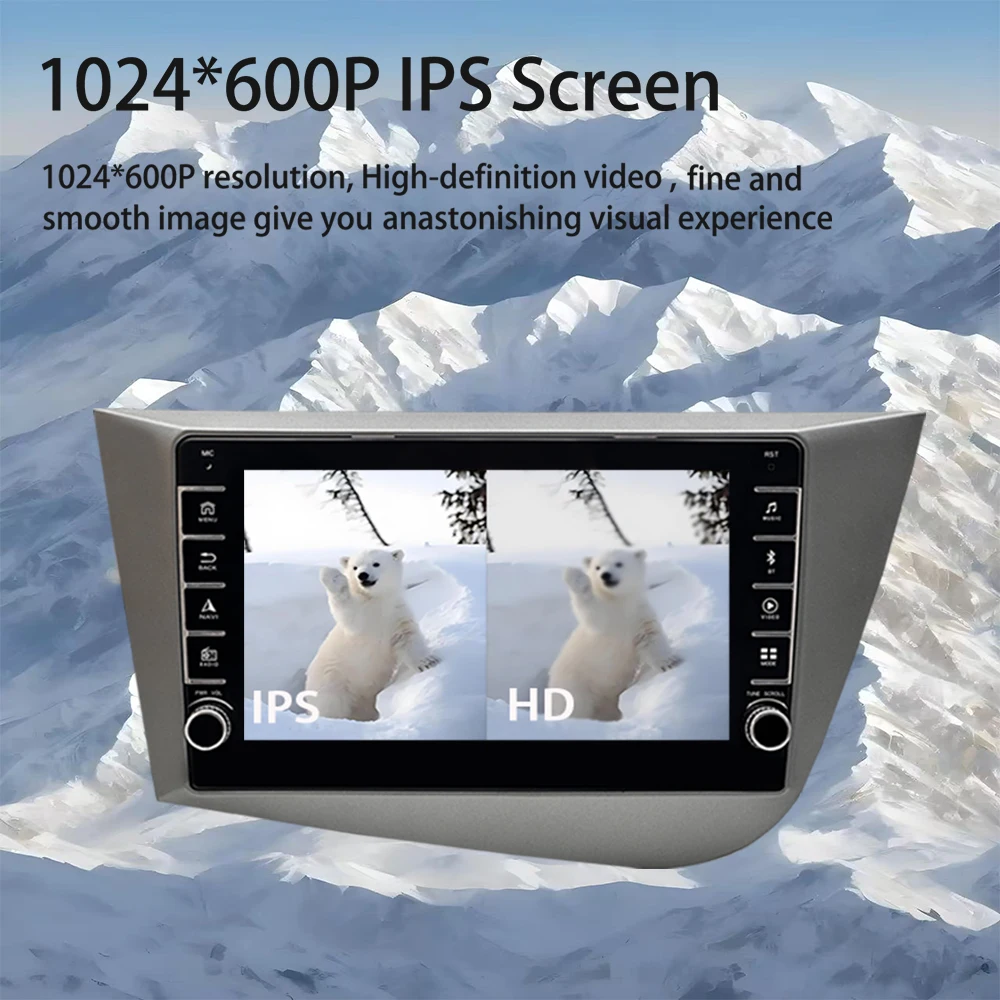 ل سيات ليون MK2(2005-2012) 8 بوصة شاشة راديو السيارة أندرويد 13 اللاسلكية Carplay الوسائط المتعددة مشغل فيديو لتحديد المواقع والملاحة