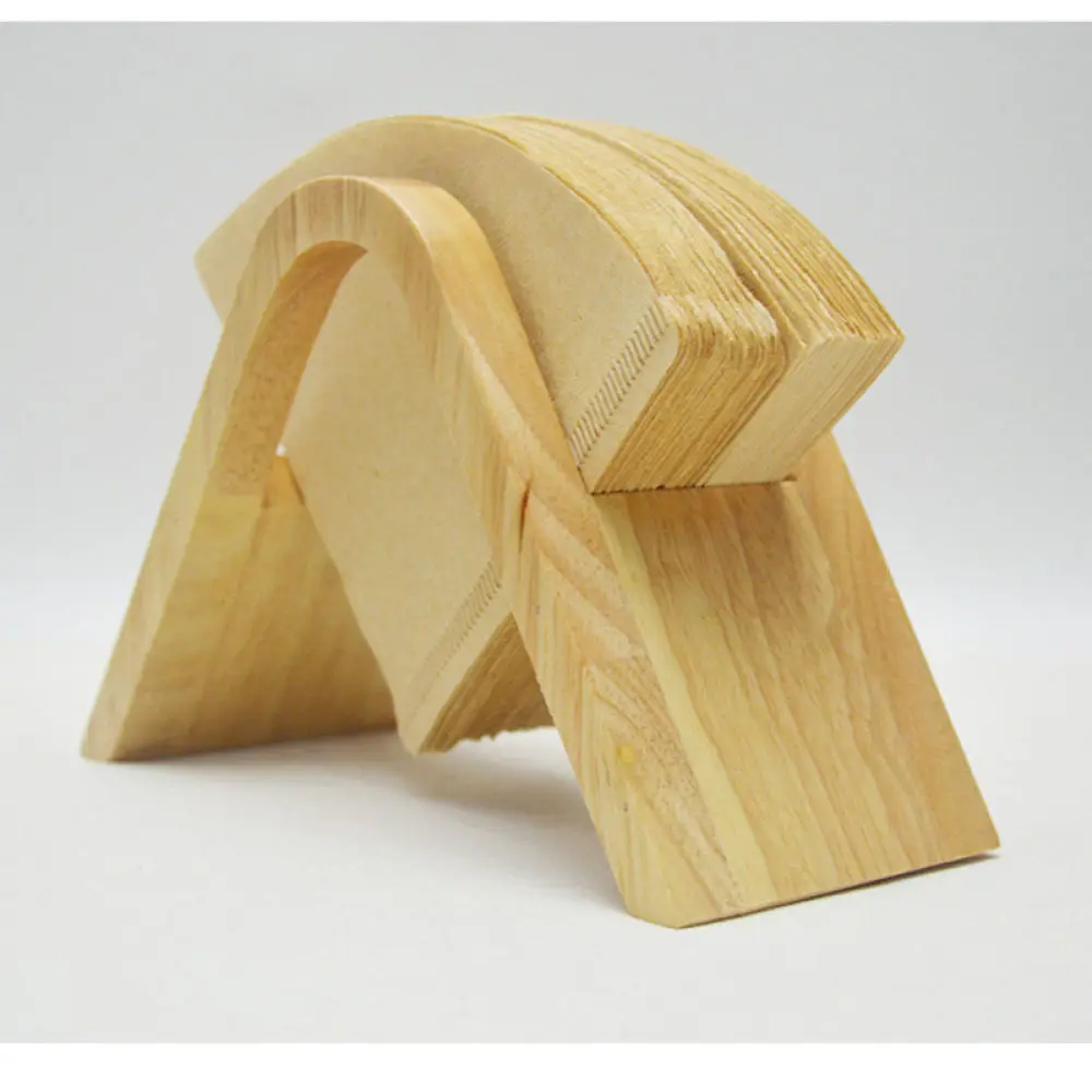 Dustproof Coffee Filter Storage Case Acrylic Wood Holder Stand For Hand Drip Brewing Accessories Office Kitchen Gadgets