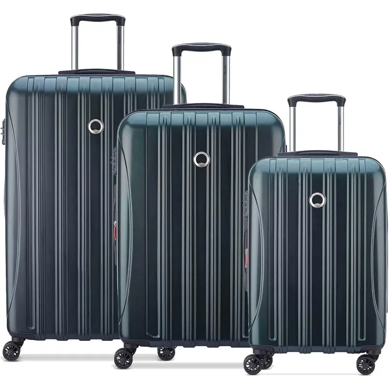 DELSEY PARIS Helium Aero Hardside Expandable Luggage with Spinner Wheels Luggage Set, Teal, 3-Piece Set (21/25/29)