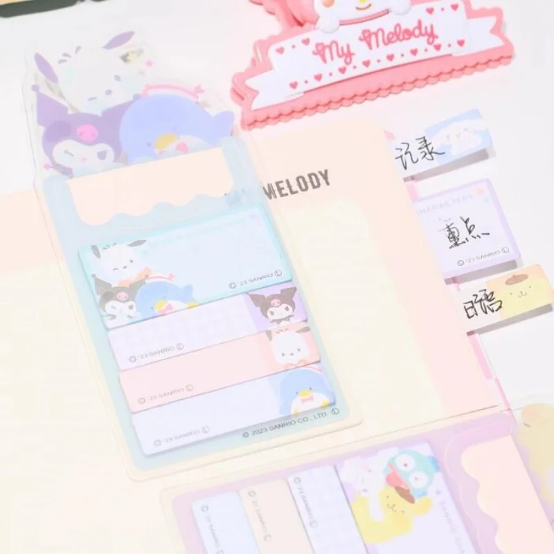 Kuromi Hangyodon Memo Pad Sanrio Cinnamoroll Sticky Notes Stationery Label Notepad Planner Sticker Post School Supplies