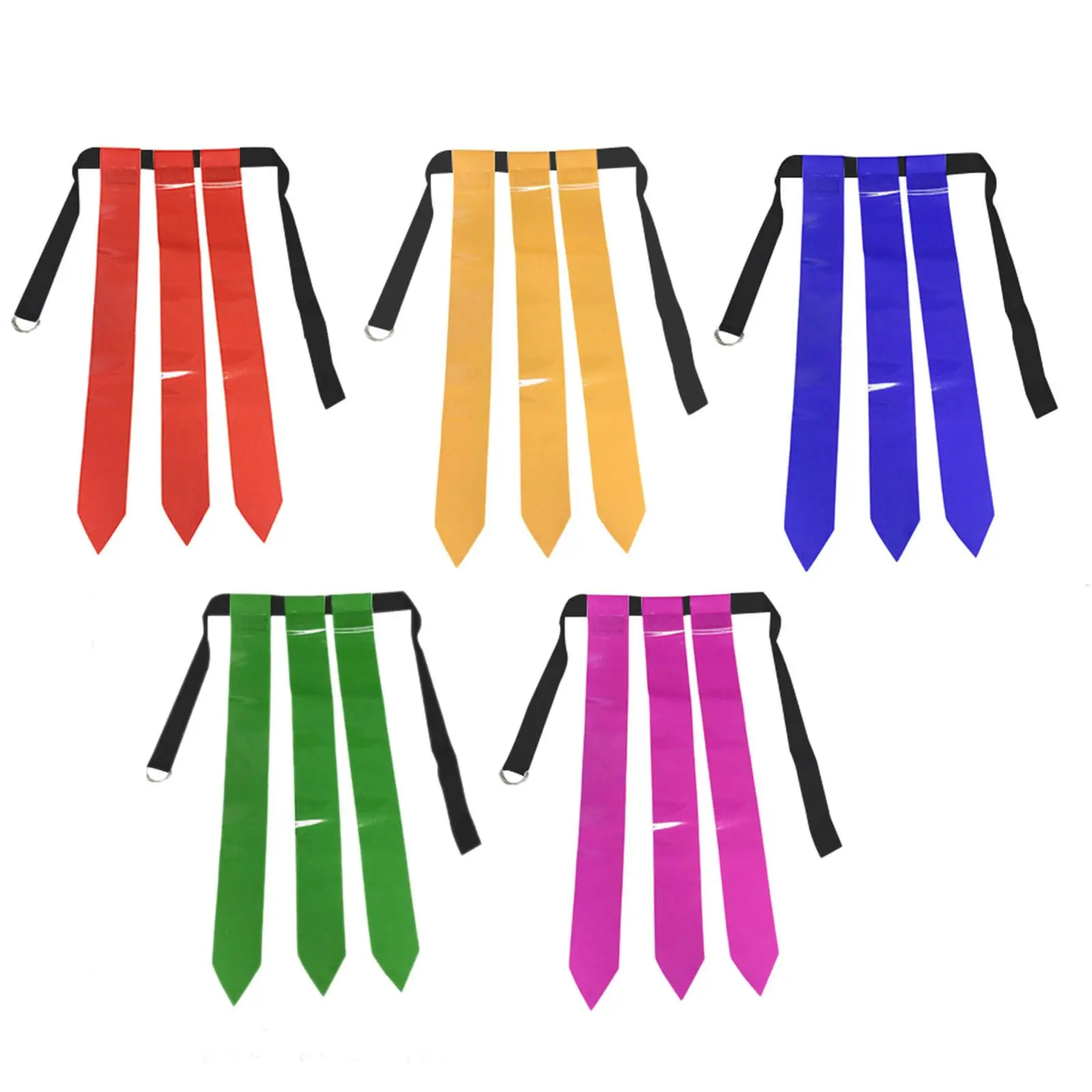Flag Football Belt Rugby Flag Belt Pointed PVC Streamer Equipment Waist Belt American Football Waist Flag for Adults Sports