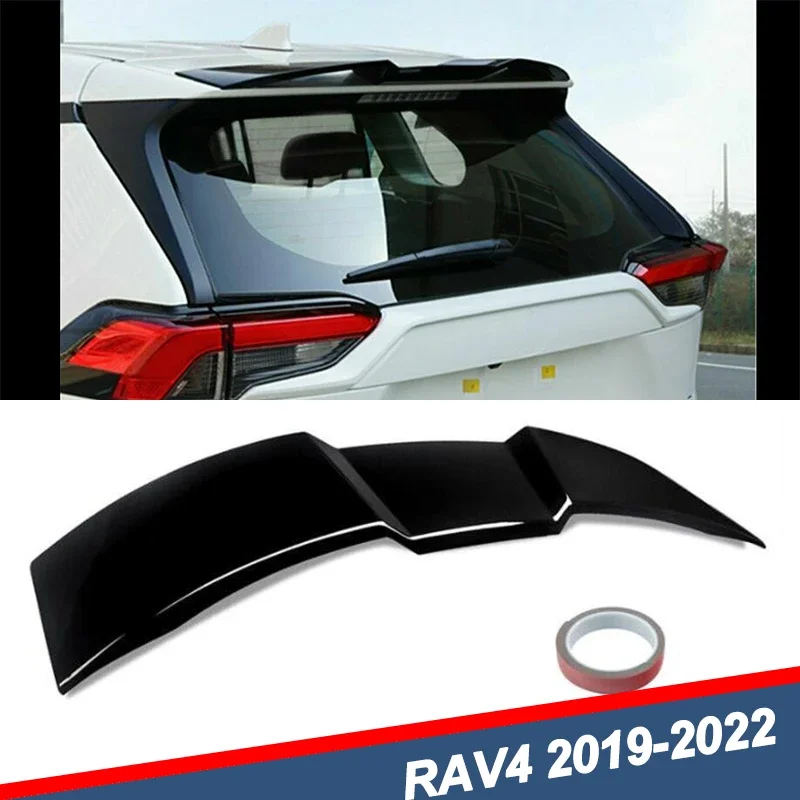 

For Toyota RAV4 2019-2022 Rear Trunk Spoiler Roof Top Wing Lip Gloss Black
