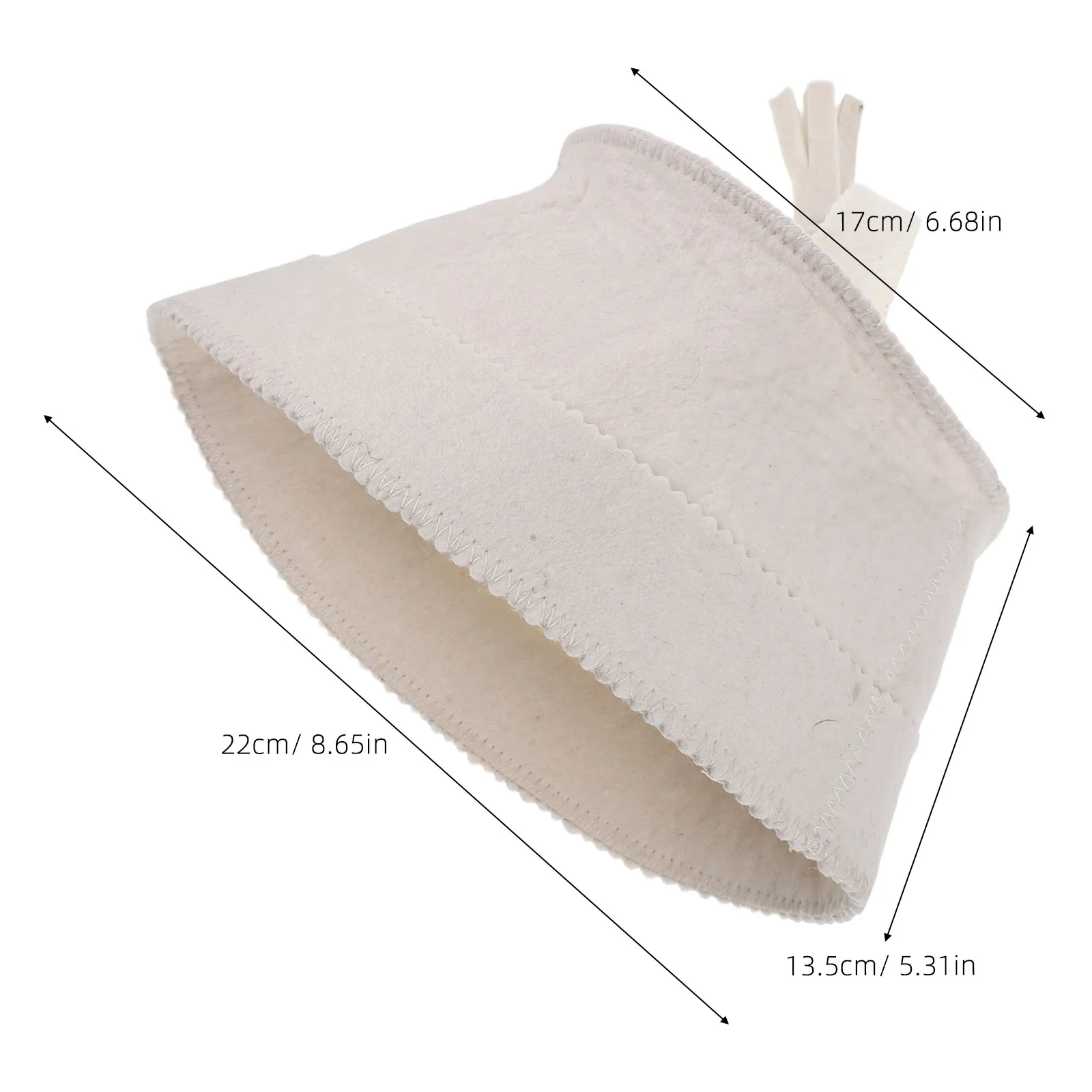 Wool Sauna Hat Natural Thick Wool Sauna Cap for Men Women Unisex Tassel Design Insulating Headgear Spa Steam Room Banya